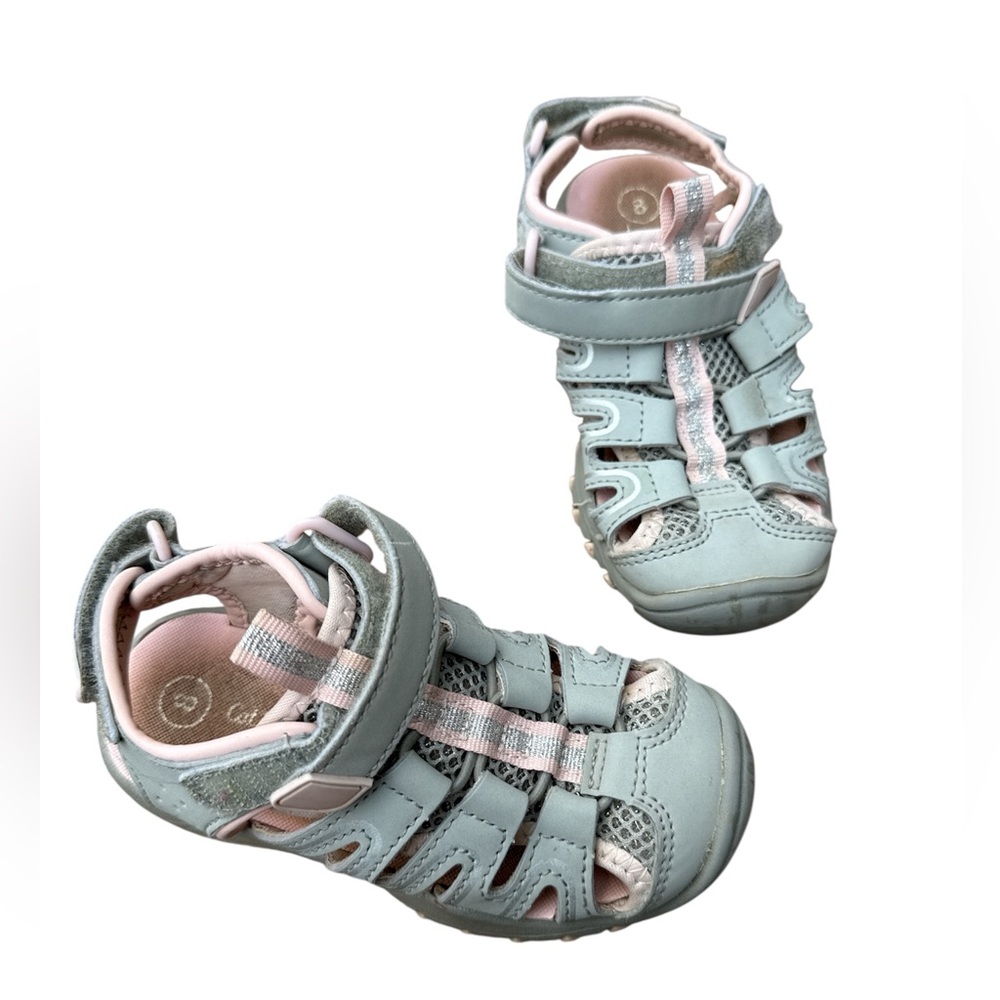 Cat & Jack Kids' Grey and Pink Sandals